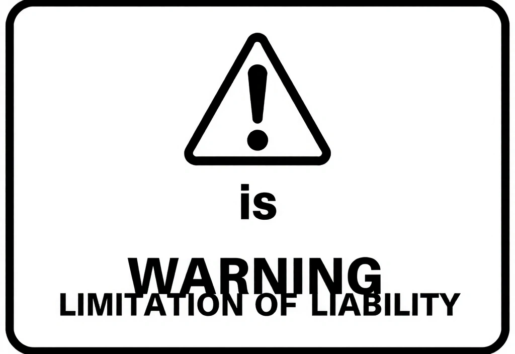 Imagine simbolică a unui semn de avertizare legală